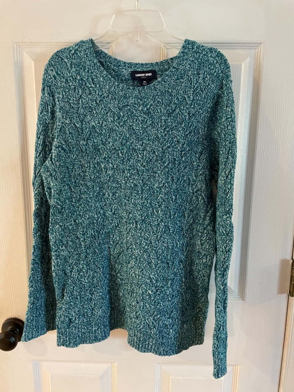Land's End Drifter Cable Knit Sweater Women's Medium M NWOT